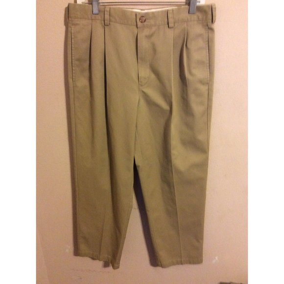 L.L. Bean Other - L.L. Bean Men’s 32x27 Brown Khaki Pleated Classic Fit Chino Pants